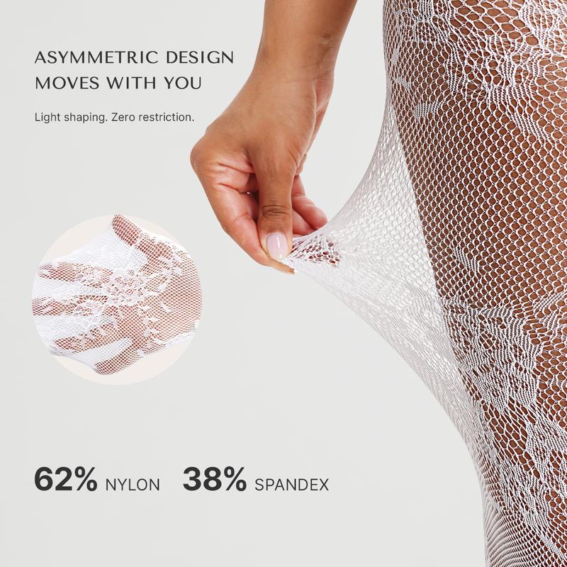 Curvella High-Waist Shaping Fishnet Tights