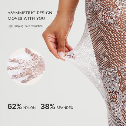 Curvella High-Waist Shaping Fishnet Tights